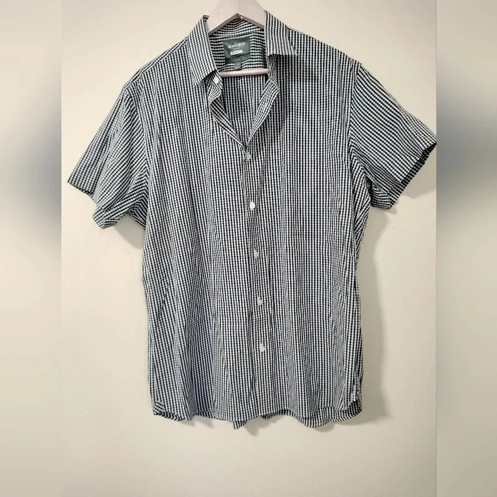 Bonobos Slim Fit Button Down Checks Gingham Shirt Size XL Short Sleeves